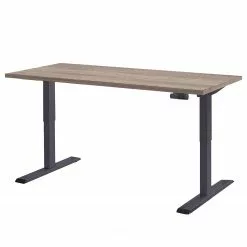 Furnitive Büroset Avin XV (5-teilig) - (Höhenverstellbar) - Eiche Sonoma Dekor / Hochglanz Anthrazit -Buromobel Verkaufe 1000297146 211008 13251000158 DETAILS P000000001000297146