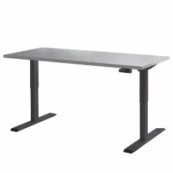 Furnitive Büroset Avin XVI (6-teilig) - (Höhenverstellbar) - Lichtgrau / Hochglanz Anthrazit -Buromobel Verkaufe 1000297159 211008 13251100194 DETAILS P000000001000297159