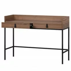 Fredriks Schreibtisch Boonton - Echtholz furniert / Metall - Walnuss / Schwarz -Buromobel Verkaufe 1000299499 211011 08454300061 DETAILS P000000001000299499