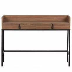 Fredriks Schreibtisch Boonton - Echtholz furniert / Metall - Walnuss / Schwarz -Buromobel Verkaufe 1000299499 211011 08454300067 DETAILS P000000001000299499