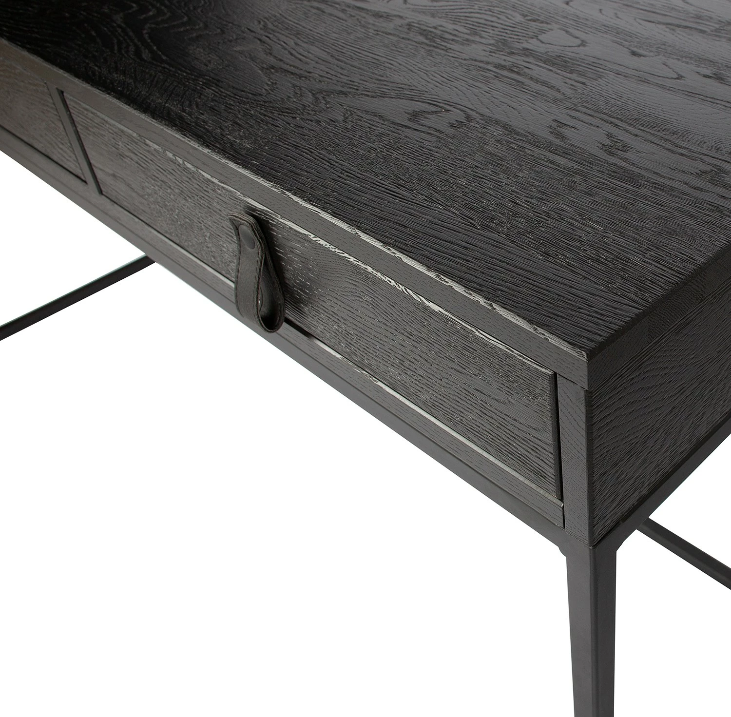 Fredriks Schreibtisch Sion - Esche massiv / Metall - Schwarz 8 Fredriks Schreibtisch Sion - Esche massiv / Metall - Schwarz – Bild 6