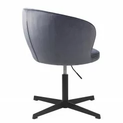 Red Living Bürodrehstuhl Cheia II - Samt / Eisen - Grau / Schwarz -Buromobel Verkaufe 1000303610 211117 16474000142 DETAILS P000000001000303610