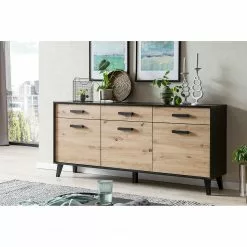 Norrwood Sideboard Argenteuil I - Eiche Artisan Dekor / Schwarz -Buromobel Verkaufe 1000304823 211027 10520200146 MOOD DETAILS P000000001000304823 mood