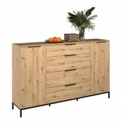 Maja Möbel Sideboard Trend Wood I - Asteiche Dekor / Schwarz -Buromobel Verkaufe 1000306527 211102 13034200058 DETAILS P000000001000306527