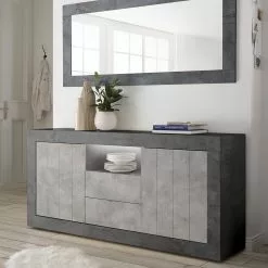LC Spa Sideboard Urbino I - Hellgrau / Dunkelgrau -Buromobel Verkaufe 1000306556 211122 15085200067 DETAILS P000000001000306556