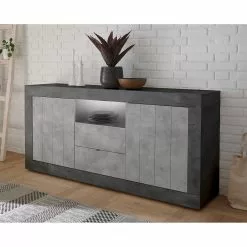 LC Spa Sideboard Urbino I - Hellgrau / Dunkelgrau -Buromobel Verkaufe 1000306556 211122 15085300069 DETAILS P000000001000306556