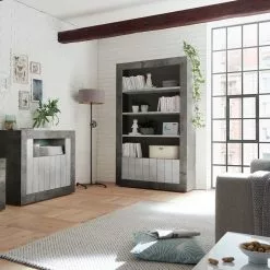 LC Spa Regal Urbino - Hellgrau / Dunkelgrau -Buromobel Verkaufe 1000306563 211122 150851000044 DETAILS P000000001000306563