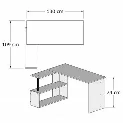 Loftscape Eckschreibtisch Kabu - Weiß -Buromobel Verkaufe 1000306574 211115 135024000581 SKETCH DETAILS P000000001000306574 sketch