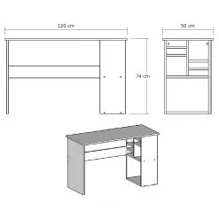 Loftscape Schreibtisch Kalita - Weiß -Buromobel Verkaufe 1000306575 211115 13505500630 SKETCH DETAILS P000000001000306575 sketch