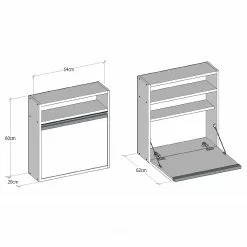 Loftscape Wandschreibtisch Katte - Weiß -Buromobel Verkaufe 1000306576 211115 13510200641 SKETCH DETAILS P000000001000306576 sketch