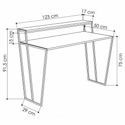Loftscape Schreibtisch Leni - Eiche Dekor -Buromobel Verkaufe 1000306609 211115 13520400734 SKETCH DETAILS P000000001000306609 sketch