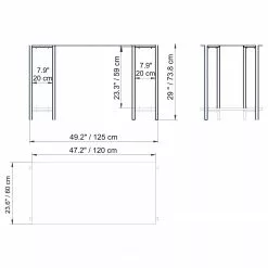 Red Living Schreibtisch Hasselt - Marmor Weiß Dekor -Buromobel Verkaufe 1000306620 211115 13520900741 SKETCH DETAILS P000000001000306620 sketch