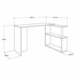 Loftscape Schreibtisch Lasse - Asteiche Dekor -Buromobel Verkaufe 1000306622 211115 13524600793 SKETCH DETAILS P000000001000306622 sketch