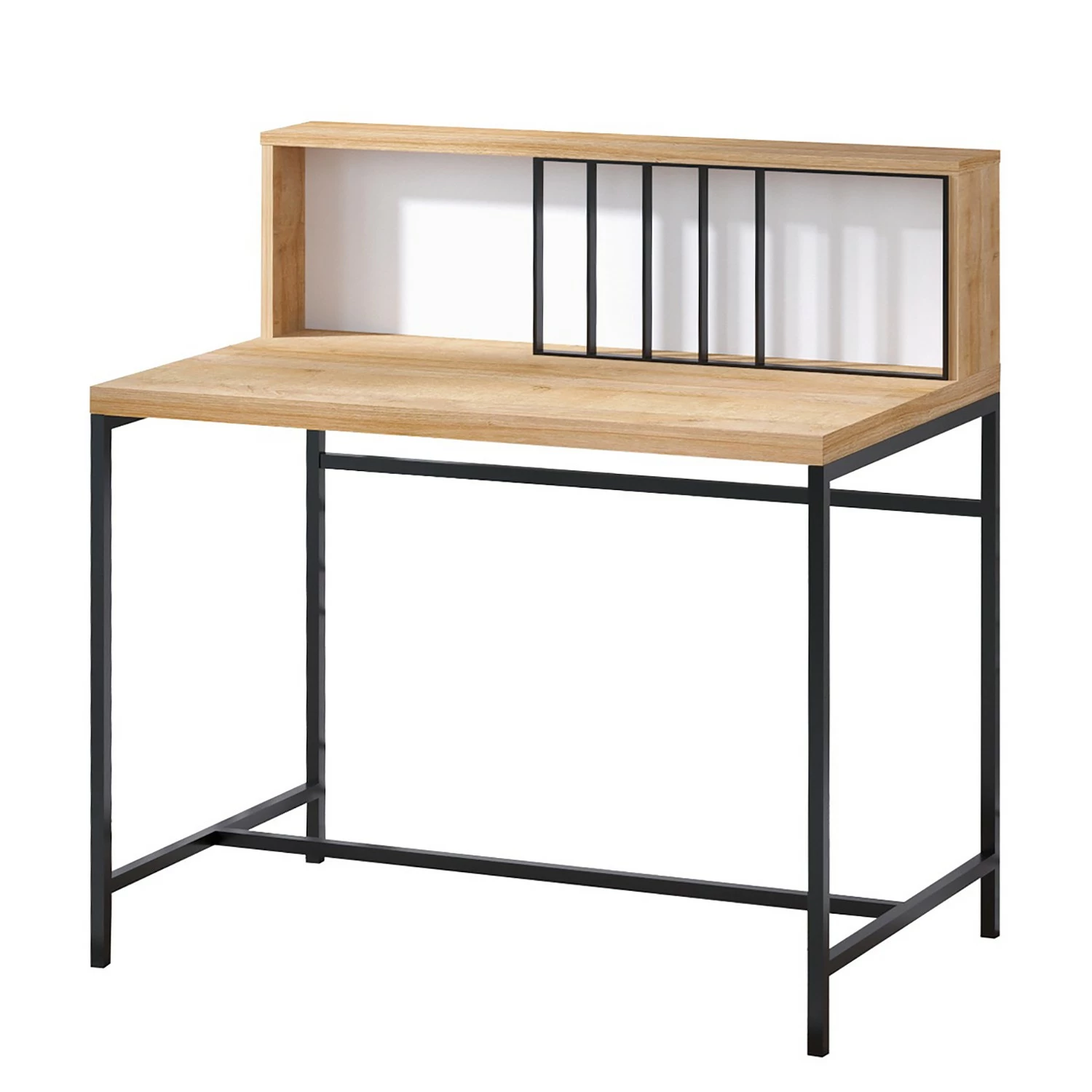 Red Living Schreibtisch Kelos - Eiche Dekor / Schwarz 3 Red Living Schreibtisch Kelos - Eiche Dekor / Schwarz