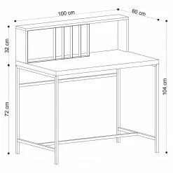 Red Living Schreibtisch Kelos - Eiche Dekor / Schwarz 9 Red Living Schreibtisch Kelos - Eiche Dekor / Schwarz -Buromobel Verkaufe 1000306628 211115 13533600860 SKETCH DETAILS P000000001000306628 sketch