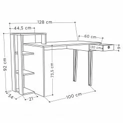 Loftscape Schreibtisch Lerik - Eiche Dunkel Dekor -Buromobel Verkaufe 1000306631 211115 13525600807 SKETCH DETAILS P000000001000306631 sketch