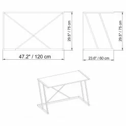 Red Living Schreibtisch Emmett - Weiß -Buromobel Verkaufe 1000306635 211115 13530100815 SKETCH DETAILS P000000001000306635 sketch