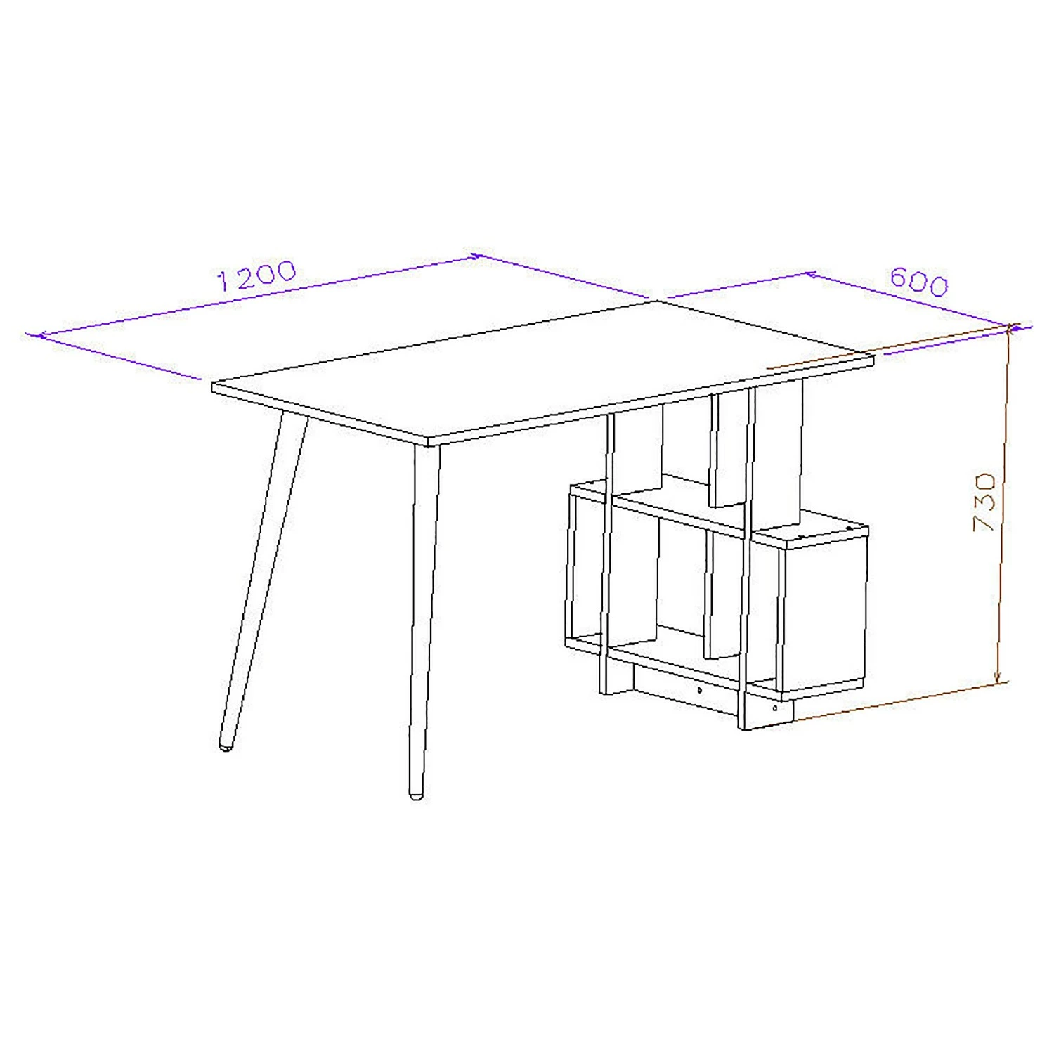 Norrwood Schreibtisch Dassow - Anthrazit / Eiche Dekor 10 Norrwood Schreibtisch Dassow - Anthrazit / Eiche Dekor – Bild 8