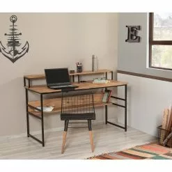 Red Living Schreibtisch Liroi - Kiefer Dekor / Schwarz -Buromobel Verkaufe 1000306672 211115 13551500518 MOOD DETAILS P000000001000306672 mood