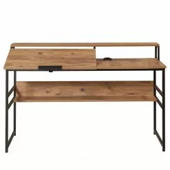 Red Living Schreibtisch Liroi - Kiefer Dekor / Schwarz -Buromobel Verkaufe 1000306672 211115 13564500655 DETAILS P000000001000306672