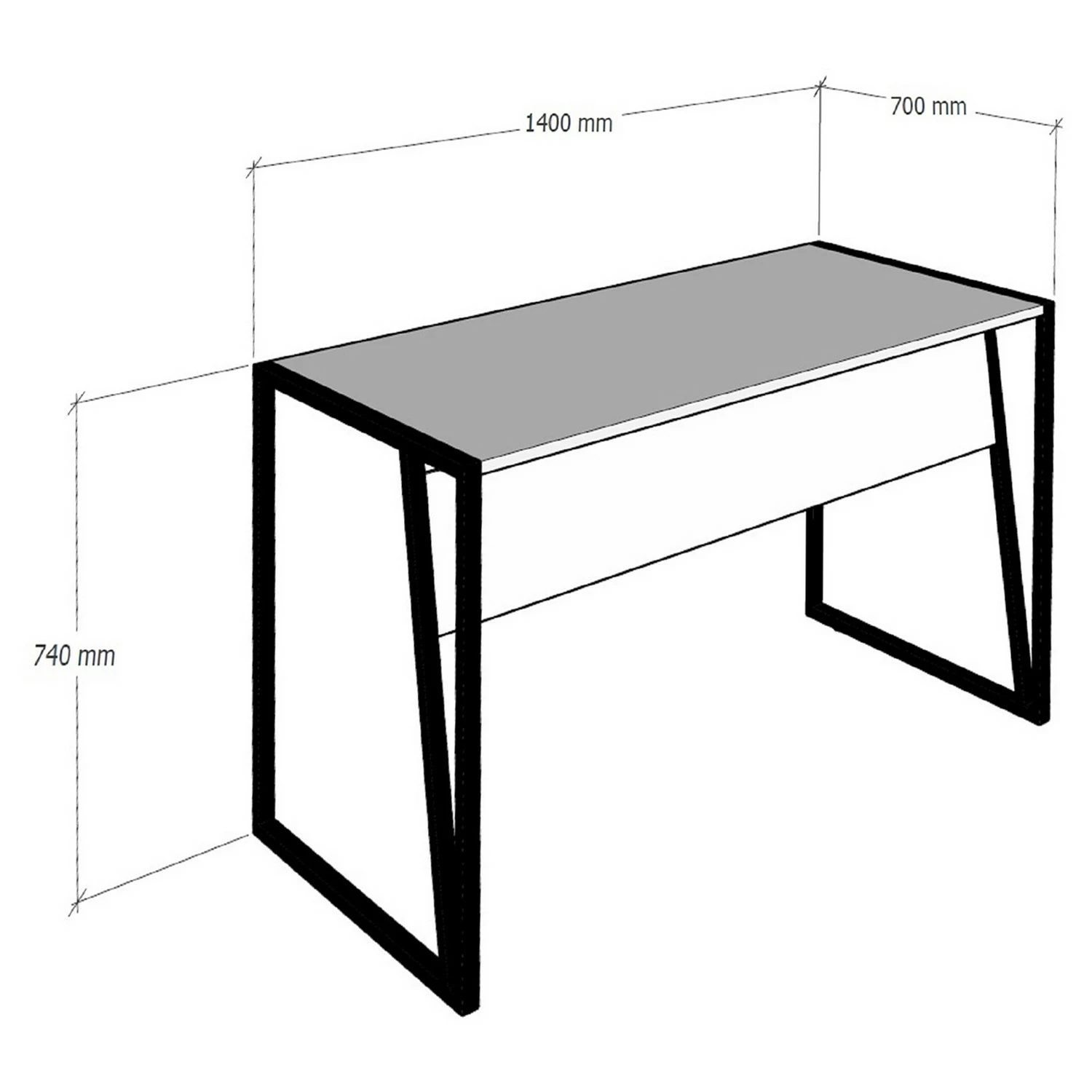Red Living Schreibtisch Laurel - Weiß 6 Red Living Schreibtisch Laurel - Weiß – Bild 4