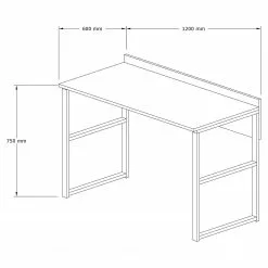 Red Living Schreibtisch Lasy - Weiß -Buromobel Verkaufe 1000306677 211115 13550200980 SKETCH DETAILS P000000001000306677 sketch