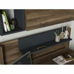 Red Living Schreibtisch-Set Kesia (2-teilig) - Walnuss Dekor / Anthrazit -Buromobel Verkaufe 1000306700 211115 13562100624 DETAILS P000000001000306700