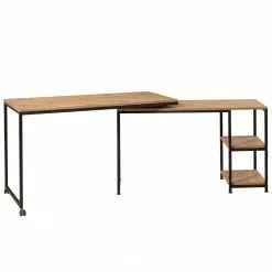 Red Living Schreibtisch Lissie - (schwenkbar) Kiefer Dekor / Schwarz -Buromobel Verkaufe 1000306713 211115 13580300759 DETAILS P000000001000306713