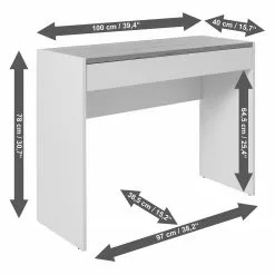 Jahnke Schreibtisch ML C 100 - Wildeiche Dekor / Weiß -Buromobel Verkaufe 1000307841 211109 135124000535 SKETCH DETAILS P000000001000307841 sketch