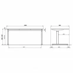 Germania Schreibtisch GW-Profi 2.0 - Eiche Grandson Dekor - Breite: 160 cm -Buromobel Verkaufe 1000307858 211109 161637000512 SKETCH DETAILS P000000001000307858 sketch 1