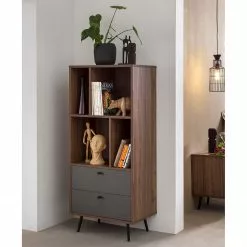 Loftscape Regal Sirkka I - Grau / Walnuss Dekor -Buromobel Verkaufe 1000310535 211125 111835000108 MOOD DETAILS P000000001000310535 mood