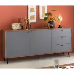 Loftscape Sideboard Sirkka - Grau / Walnuss Dekor -Buromobel Verkaufe 1000310560 211125 11183800203 MOOD DETAILS P000000001000310560 mood