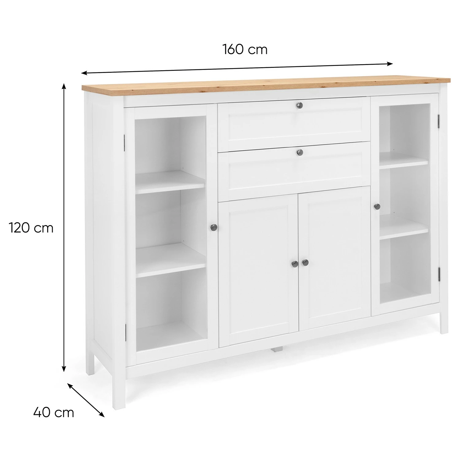 Ridgevalley Sideboard Bombita II - Weiß / Eiche Artisan Dekor 11 Ridgevalley Sideboard Bombita II - Weiß / Eiche Artisan Dekor – Bild 9