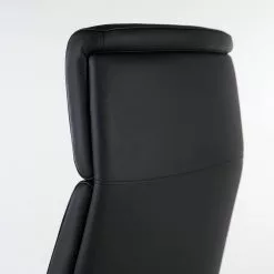 Fredriks Bürostuhl Weld - Echtleder / Walnuss Furnier / Metall - Schwarz / Walnuss / Aluminium -Buromobel Verkaufe 1000310647 220826 035 DETAILS P000000001000310647