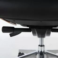 Fredriks Bürostuhl Weld - Echtleder / Walnuss Furnier / Metall - Schwarz / Walnuss / Aluminium -Buromobel Verkaufe 1000310647 220826 040 DETAILS P000000001000310647