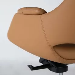 Fredriks Bürostuhl Zore - Kunstleder / Metall - Cognac / Aluminium -Buromobel Verkaufe 1000310651 220826 038 DETAILS P000000001000310651