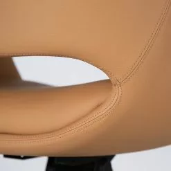 Fredriks Bürostuhl Zore - Kunstleder / Metall - Cognac / Aluminium -Buromobel Verkaufe 1000310651 220826 039 DETAILS P000000001000310651