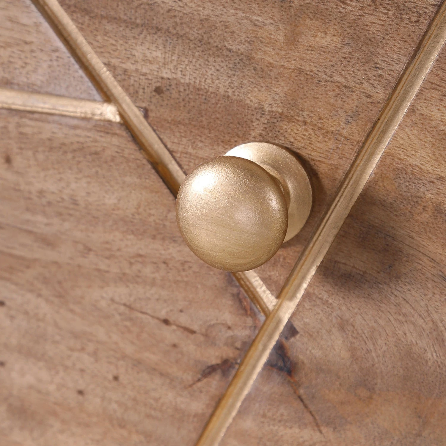 Schreibtisch Lennard I - Mango massiv / Eisen - Mango / Messing 7 Schreibtisch Lennard I - Mango massiv / Eisen - Mango / Messing – Bild 5