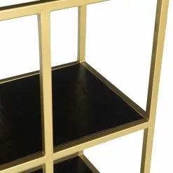 Jack & Alice Regal Nooble I - Mango massiv / Metall - Mango Schwarz / Gold -Buromobel Verkaufe 1000315440 220427 050 DETAILS P000000001000315440