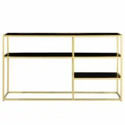 Jack & Alice Regal Nooble II - Mango massiv / Metall - Mango Schwarz / Gold -Buromobel Verkaufe 1000315445 220427 040 DETAILS P000000001000315445