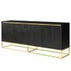 Jack & Alice Sideboard Nooble I - Mango massiv / Metall - Mango Schwarz / Gold -Buromobel Verkaufe 1000315452 220427 010 IMAGE P000000001000315452
