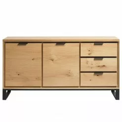 Loftscape Sideboard Limoges - Echtholzfurnier / Metall - Eiche / Schwarz -Buromobel Verkaufe 1000319435 220107 101929000115 DETAILS P000000001000319435