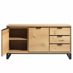 Loftscape Sideboard Limoges - Echtholzfurnier / Metall - Eiche / Schwarz -Buromobel Verkaufe 1000319435 220107 101929000119 DETAILS P000000001000319435