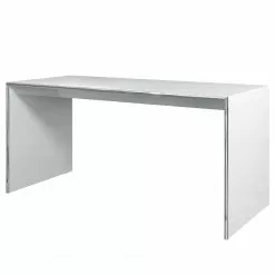 Trendteam Schreibtisch Infinity - Hochglanz Grau / Chrom