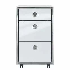 Trendteam Rollcontainer Infinity - Hochglanz Weiß / Chrom -Buromobel Verkaufe 1000325231 220118 14275900044 DETAILS P000000001000325231