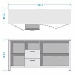 Red Living Sideboard Zagora - Asteiche Dekor / Schwarz -Buromobel Verkaufe 1000329410 220203 154843000500 SKETCH DETAILS P000000001000329410 sketch