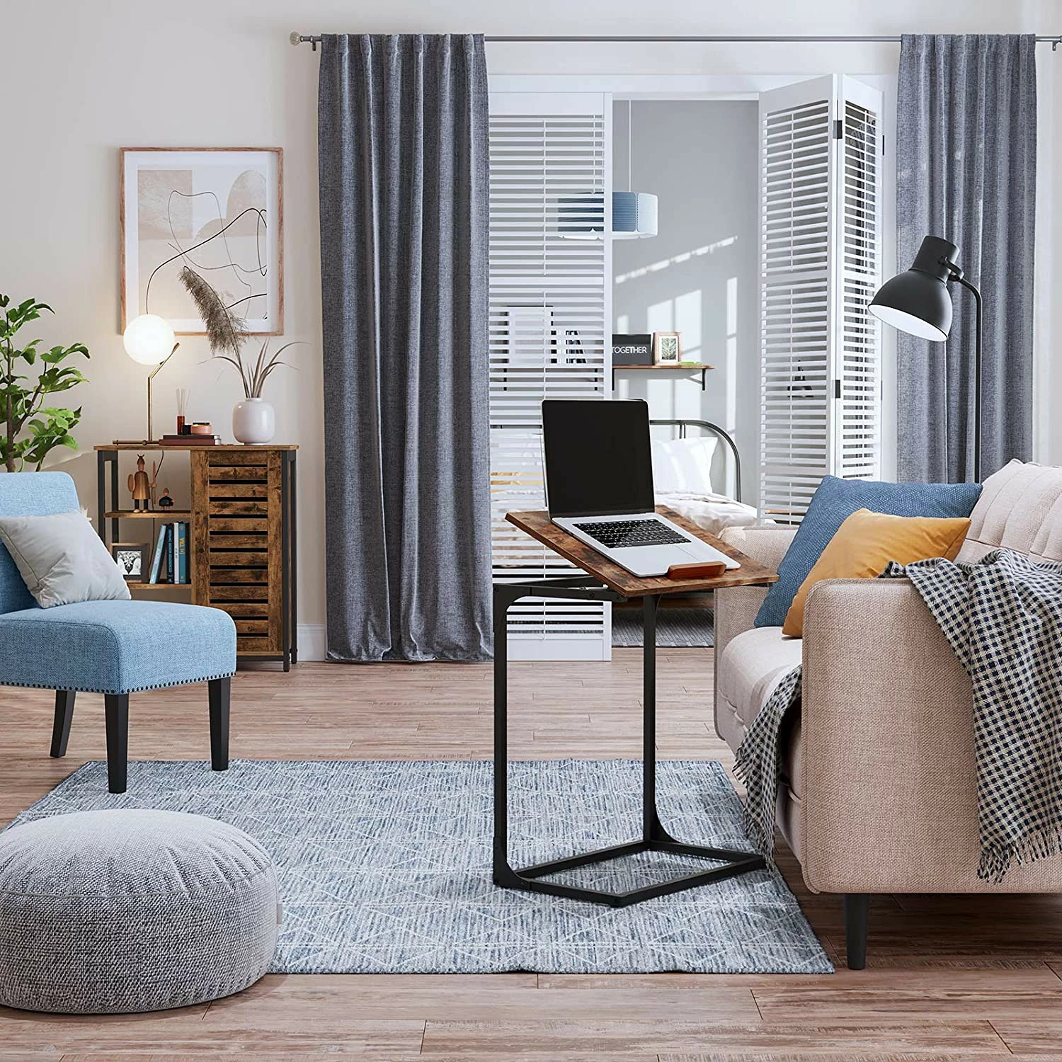 Red Living Laptoptisch Buxy - Eiche Rustikal Dekor / Schwarz 5 Red Living Laptoptisch Buxy - Eiche Rustikal Dekor / Schwarz – Bild 3