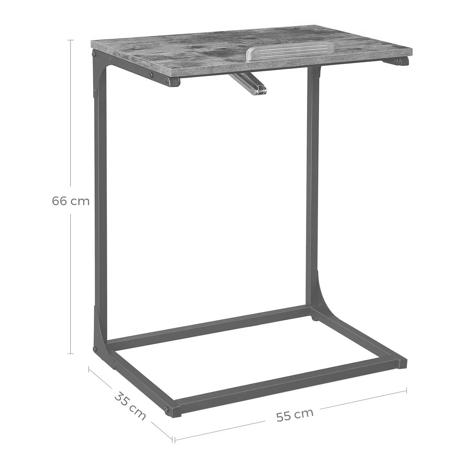 Red Living Laptoptisch Buxy - Eiche Rustikal Dekor / Schwarz 12 Red Living Laptoptisch Buxy - Eiche Rustikal Dekor / Schwarz – Bild 10