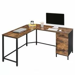 Red Living Eckschreibtisch Buxy IV - Eiche Rustikal Dekor / Schwarz -Buromobel Verkaufe 1000330253 220204 13344200040 DETAILS P000000001000330253