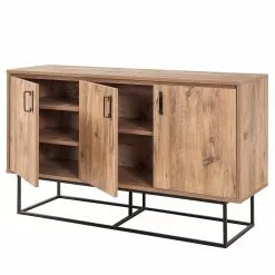 Red Living Sideboard Yopal I - Metall - Kiefer Dekor / Schwarz -Buromobel Verkaufe 1000333720 220302 030 DETAILS P000000001000333720